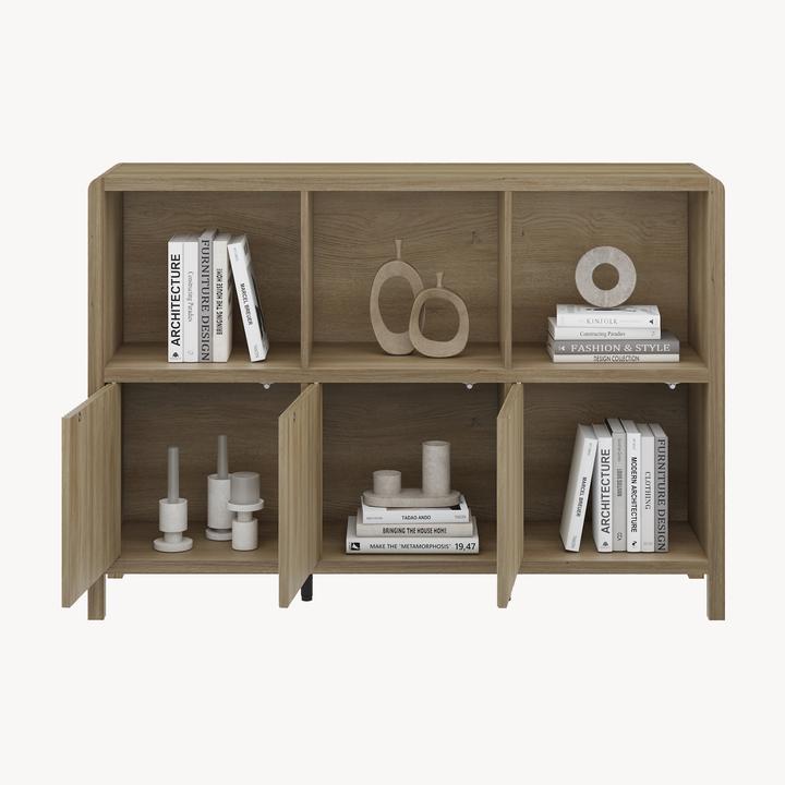 Image du produit En.Casa Sideboard Lukkodso 77x110x30 cm Eicheoptik rustikal (110 x 30 x 76.50 cm)