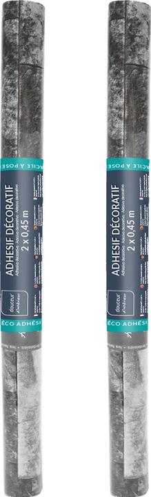 Produktbild Douceur D'intérieur 2er-Set Stilvolle Klebefolie in Backsteinoptik, grau – Hochwertige Dekofolie, selbstklebend, 45cmx20 (200 x 45 cm)