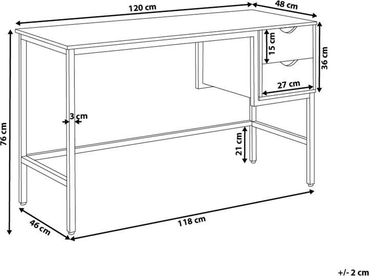 Image du produit Beliani Grant (120 x 48 x 76 cm)