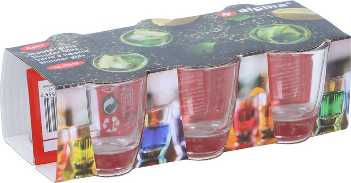 Immagine prodotto alpina Bicchieri da 45 ml 6 pezzi. (6x, Bicchiere di vetro)