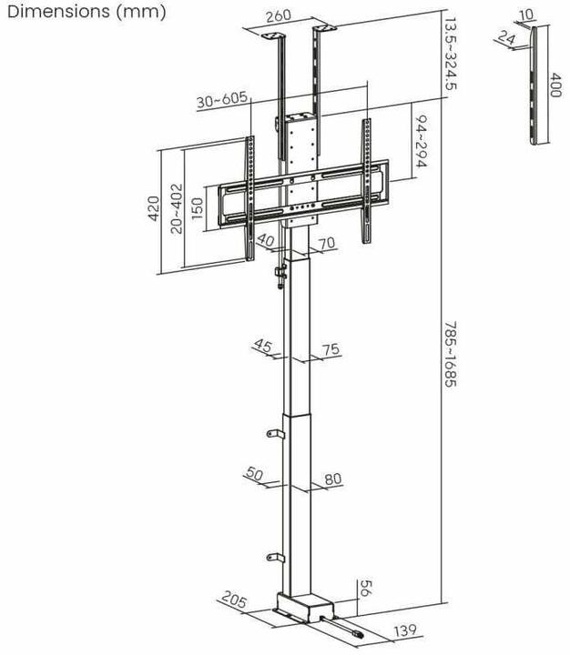 Produktbild myWall TV-Lift HP (60 kg, 37" - 65")