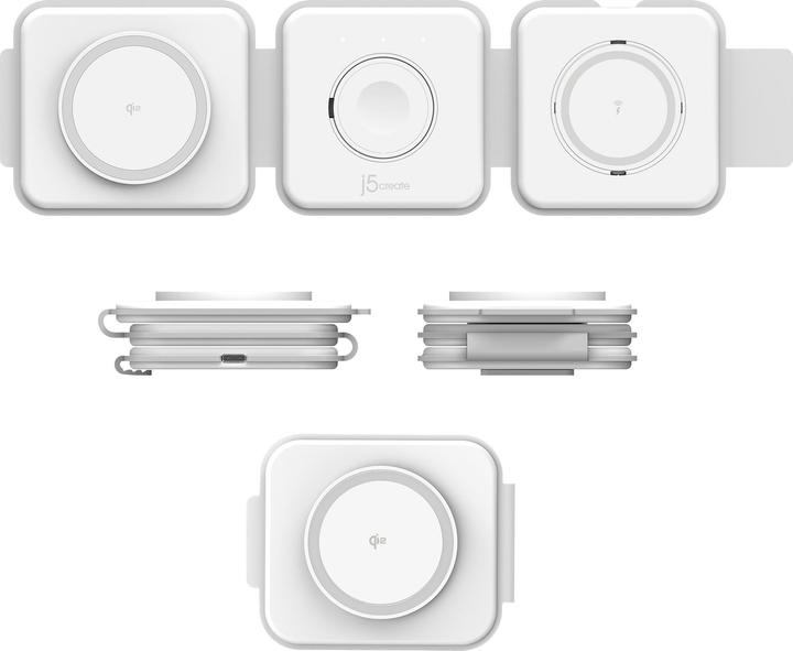 Actual product image j5Create QI2 3-IN-1 MAGNETIC TRAVEL (15 W)