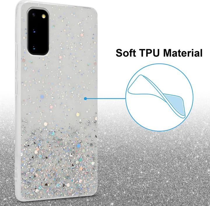 Actual product image Cadorabo TPU cover sparkling glitter (Samsung Galaxy S20)