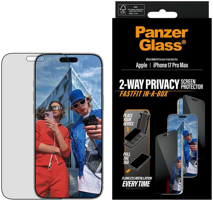 PanzerGlass Privacy Screen Protector (1 Stück, Apple iPhone 17 Pro Max)