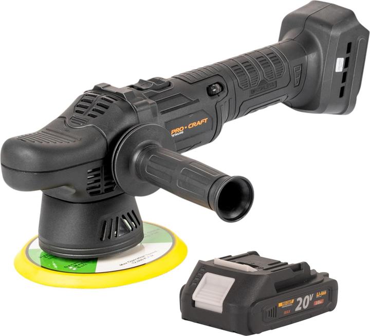 Produktbild Procraft PM20bb Akku Poliermaschine 20 V 150 mm + 1x Akku 2,0 Ah - ohne Ladegerät