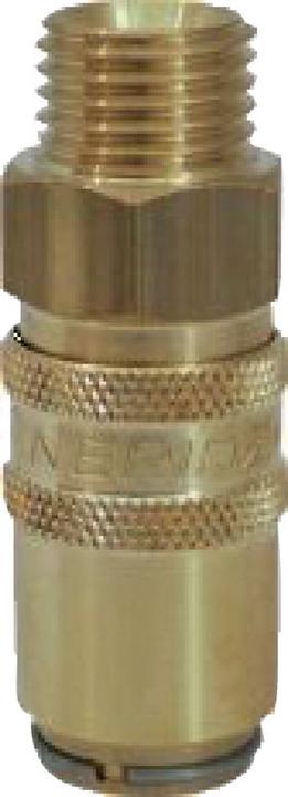 Actual product image Neriox Quick release couplings form H straight with external thread and valve (Hitch, 13 mm)