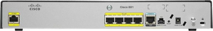 Produktbild Cisco 888 G.SHDSL Router with ISDN backup - Router - DSL modem - 4-port switch - WAN ports: 2