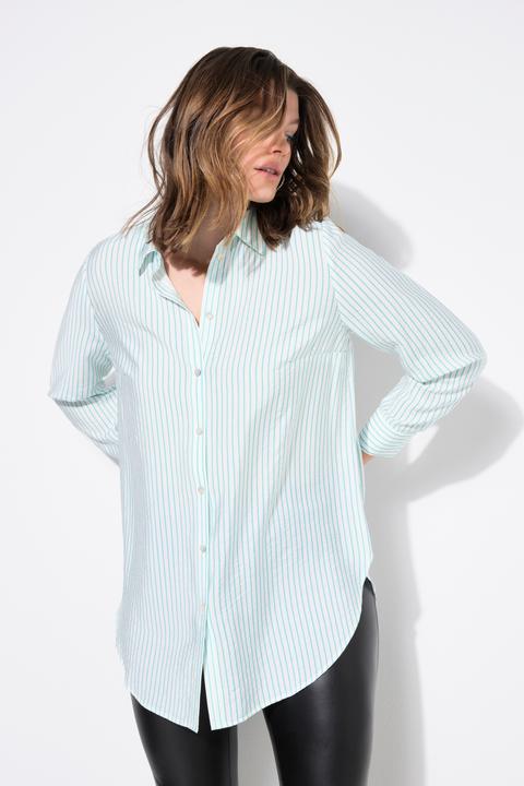 Actual product image Studio Untold Pinstripe Button Down Blouse (46, 48)