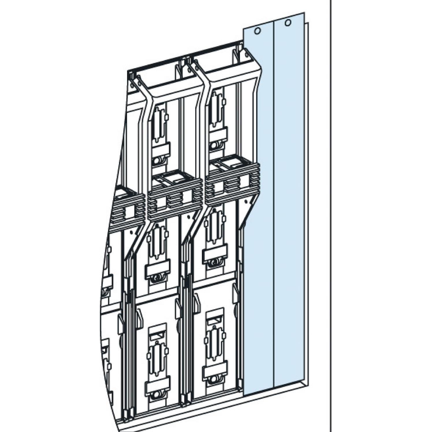 Thumbnail - Schneider PrismaSeT-P, Abdeckplatte, FuPacT ISFL160 LVS03740, Serverschrank Zubehör, Grau