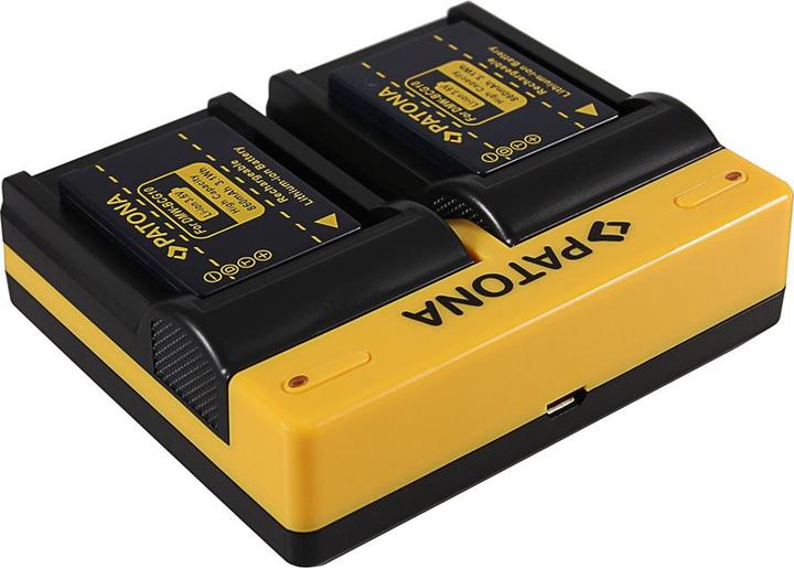 Immagine prodotto Patona Caricabatterie doppio per Panasonic DMW-BCF10E Lumix DMC-FS7 DMCLX5 DMCLX5 DMC-LX5 incl. Micro-USB (Caricabatterie per fotocamere)