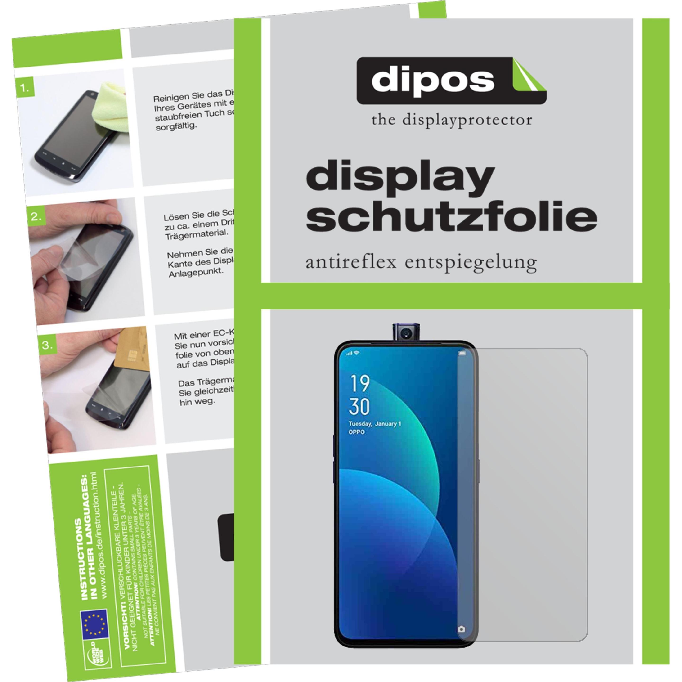 Dipos Displayschutzfolie Antireflex (5 Stück, Oppo F11), Smartphone Schutzfolie, Transparent
