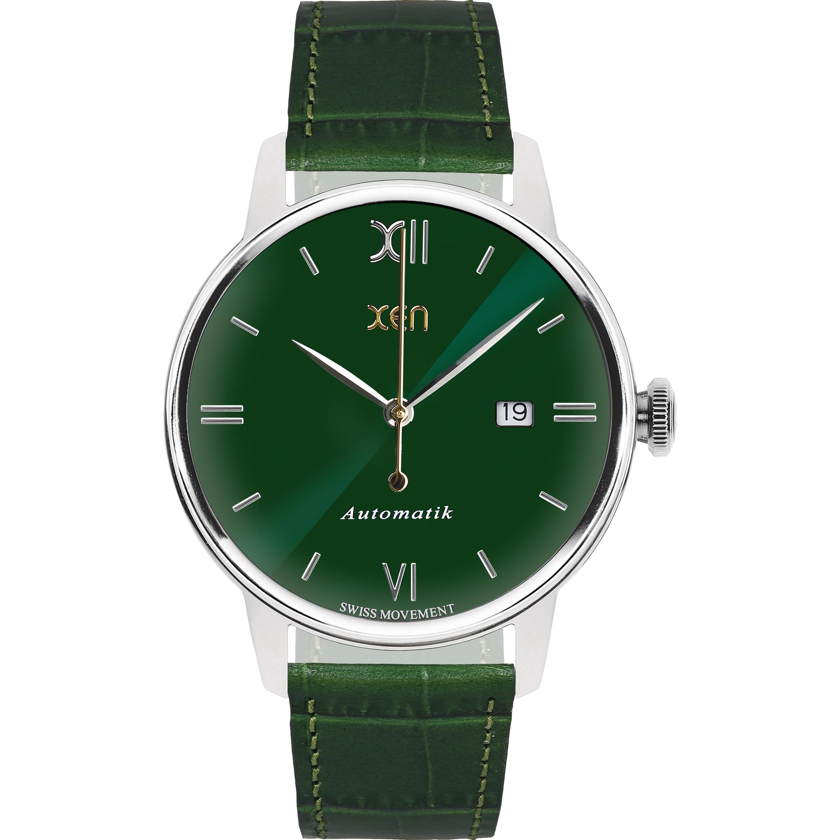 Xen, Armbanduhr, Armbanduhr Automatik XM0014, Grün, (Analoguhr, 41 mm)