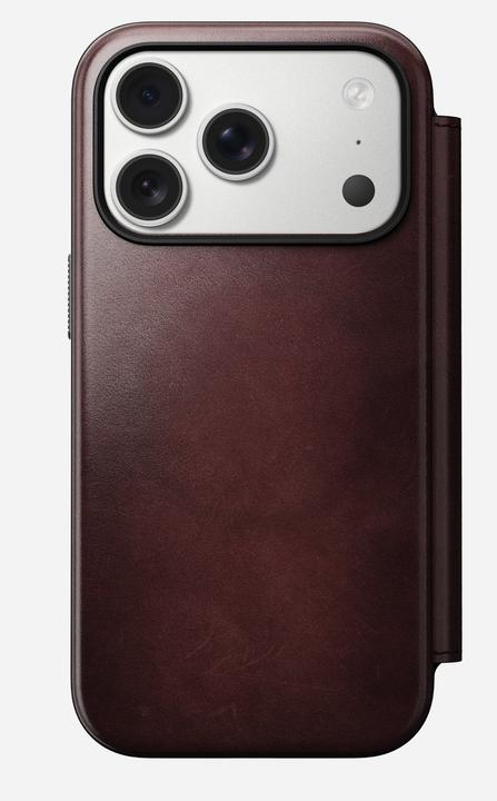 Actual product image Nomad Modern Leather Folio - Lederhülle für iPhone Pro, Horween-Leder (Apple iPhone 17 Pro)