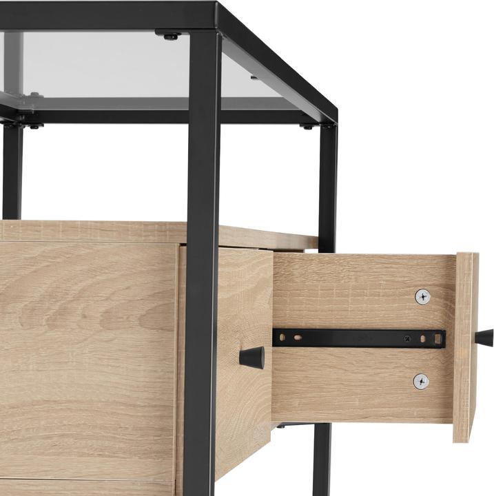 Actual product image tectake Hallway console table Reading | 101.5x41.5x80.5cm with two shelves & two drawers