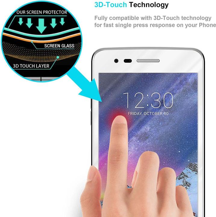 Immagine prodotto Cadorabo Vetro di protezione del display a schermo intero (1 Pezzo/i, LG K8 2017)