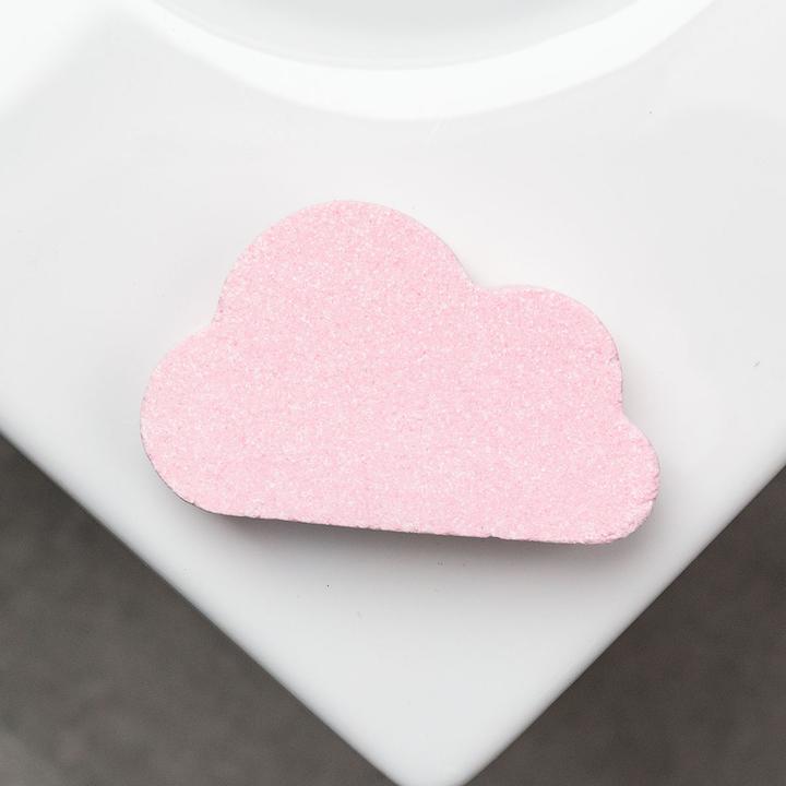 Actual product image Accentra LITTLE PRINCESS bath stain in cloud shape with rainbow effect, 110g, scent: Strawberry Cheesecake (Bath bombs)