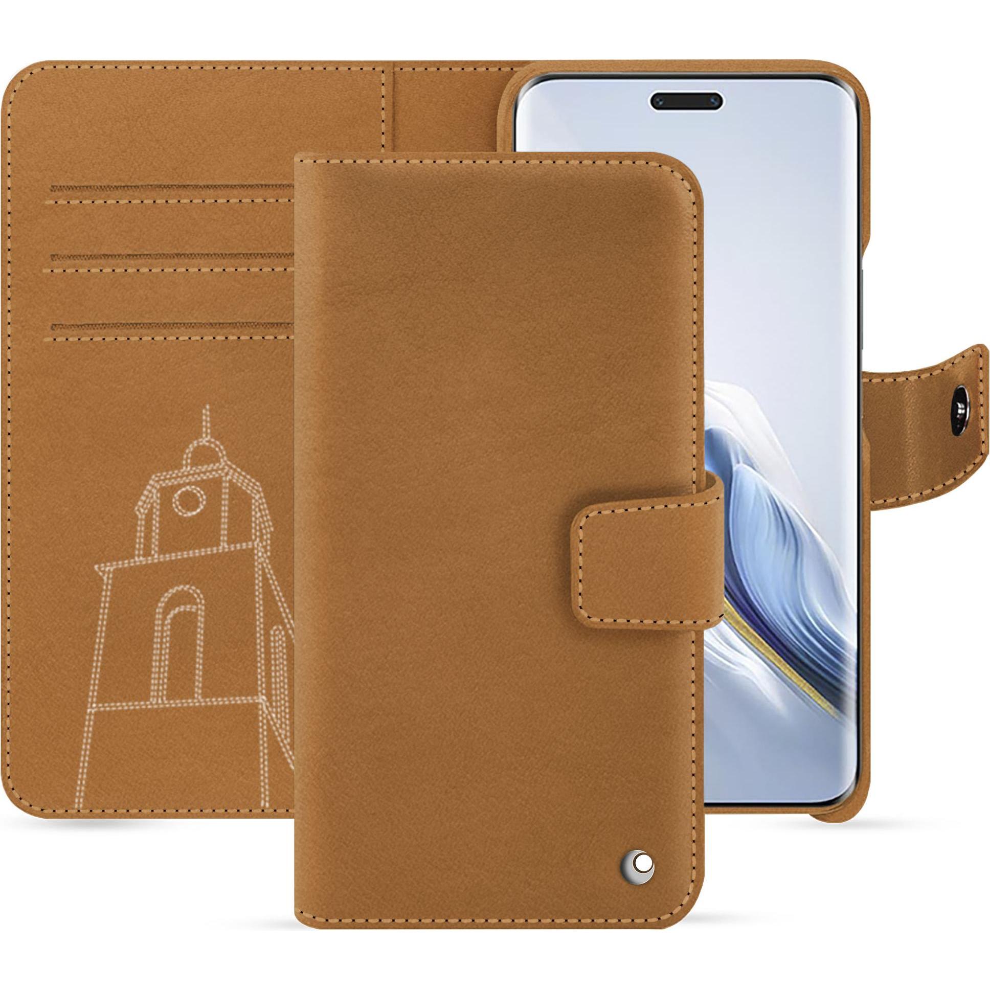 Noreve Lederschutzhülle Honor Magic6 Pro (Honor Magic6 Pro), Smartphone Hülle, Braun