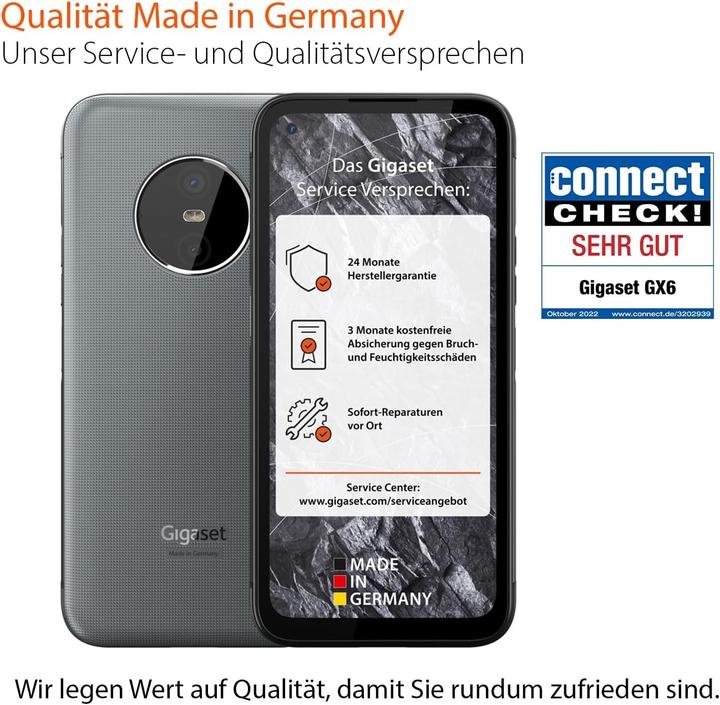 Actual product image Gigaset GX6 Outdoor (128 GB, Titanium Grey, 6.60", Dual SIM, 5G)
