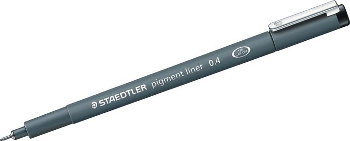 Produktbild Staedtler 308 04-9 Pigment Liner Fineliner Pen for Writing & Technical Drawing - Black, 0.4mm (Box o (Schwarz, 10 x)