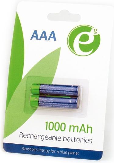 Actual product image Energenie EG-BA-AAA10-01 Household Rechargeable Battery Nickel Metal Hydride (NiMH) (2 pcs., AAA, 1000 mAh)