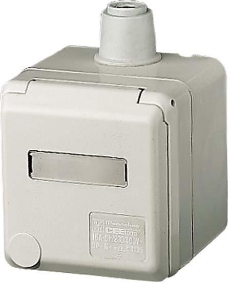 Actual product image Mennekes MEN 4973 Schuko socket outlet Cepex 16A 230V Beschriftungsf gr