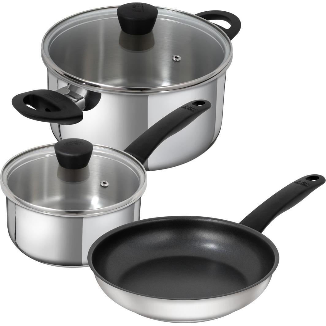 Kuhn Rikon Classic Kochgeschirr Set, Pfanne + Kochtopf, Silber