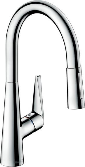 hansgrohe HG Mitigeur monocommandé pour évier 200 TALIS S DN 15, avec sBox, douchette extractible chromé