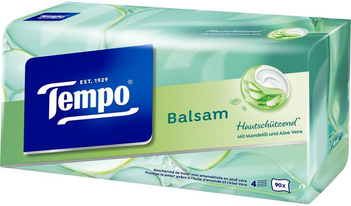 Tempo Taschentücherbox Balsam 4-lagig weiss, 90 Tücher