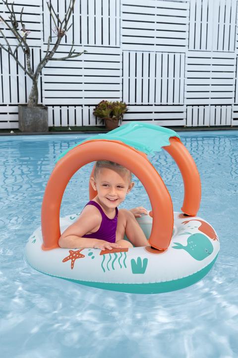 Actual product image Bestway Comfort Plush Shaded Inflatable Baby Boat Float