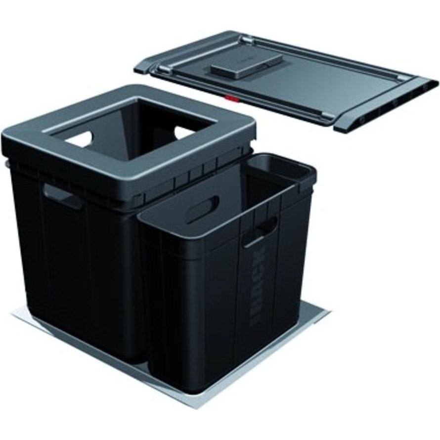 Franke Kehrichtsystem -Sorter Serie 350 Varia für BLUM / GRASS / HETTIC, Abfalleimer, Schwarz, Grau