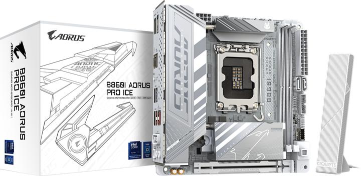Productafbeelding Gigabyte B860I AORUS PRO ICE (LGA 1851, Intel B860, Mini-ITX)