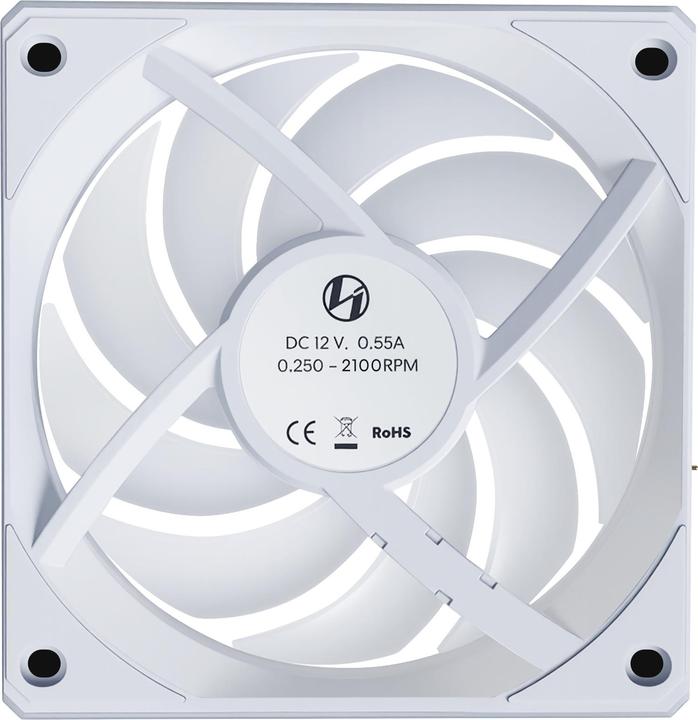 Actual product image Lian-Li UNI FAN CL Wireless Reverse Lüfter - 120mm, weiss (120 mm, 1x)