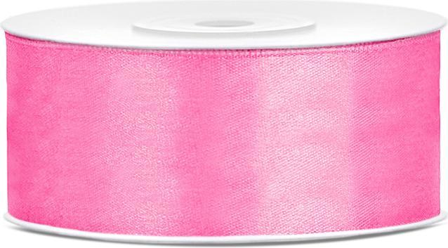 Actual product image Partydeco Satin ribbon, pink, 25mm/25m (1 pc. / 25 lm) (1x)