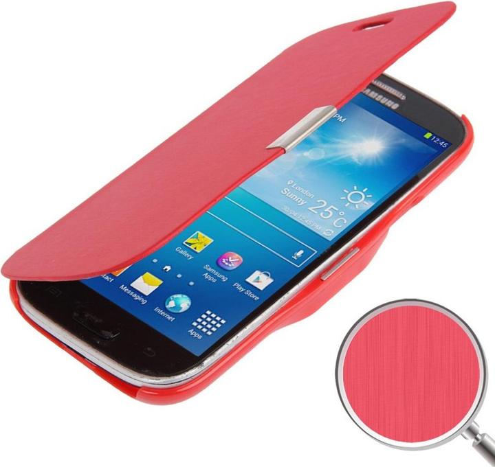 Actual product image König Design Mobile phone cover case for Samsung Galaxy S4 mini i9190 red brushed (Samsung Galaxy S4 mini)