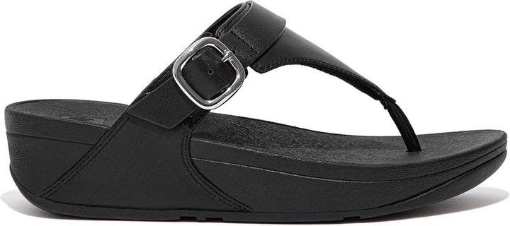 Actual product image Fitflop Lulu Adjustable Leather Toe Post Sandal (41)