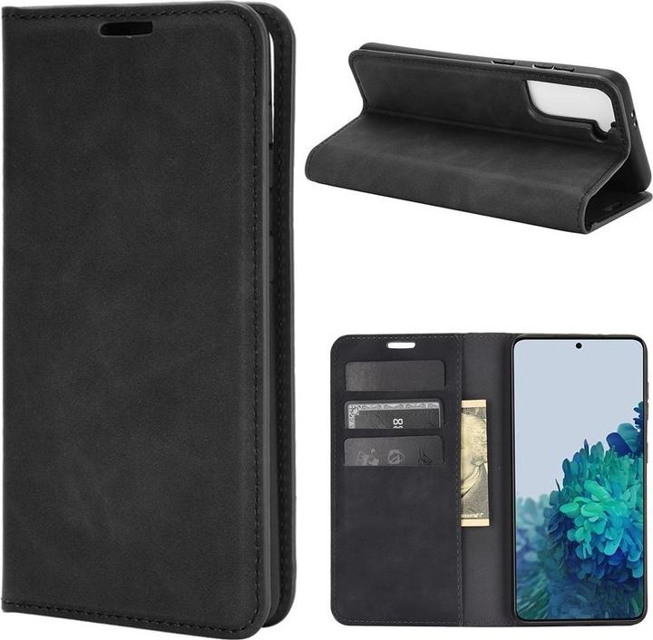 Image du produit Cover-Discount Galaxy S21 - Silky Stand Flip Case Cover noir (Samsung Galaxy S21)