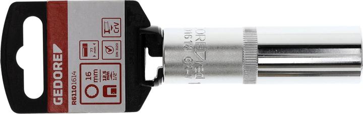 Produktbild Gedore Red red R61101614 Steckschlüsseleinsatz 1/2" 12-kant 16 mm Länge 77 mm (16 mm)