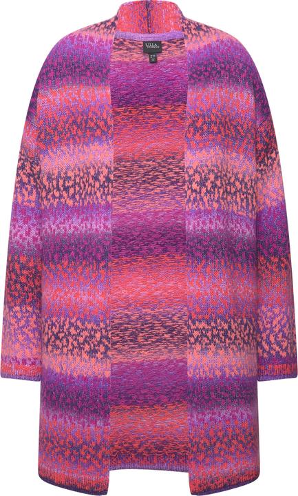 Actual product image Ulla Popken Gradient Striped Goblet Collar Cardigan (56)