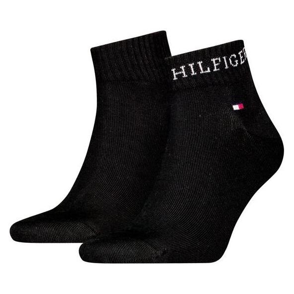 Tommy Hilfiger, Herren, Socken, Quarter Socken, Schwarz, (2er Pack, 39 - 42)