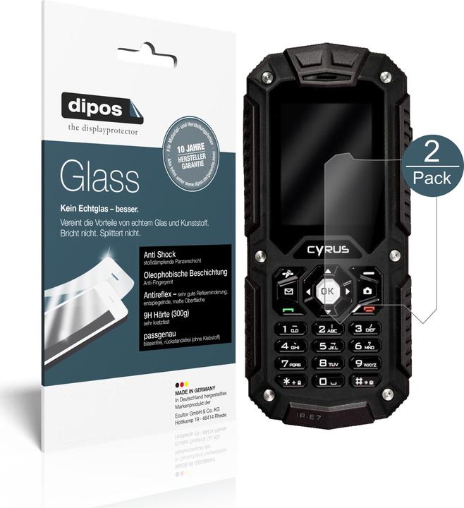 Actual product image Dipos Screen Protector Anti-Shock (2 pcs., Cyrus CM6)
