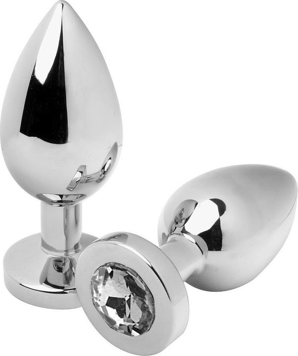 Produktbild Metal Hard Metalhard Anal Plug Diamond Clear Medium 7.62cm