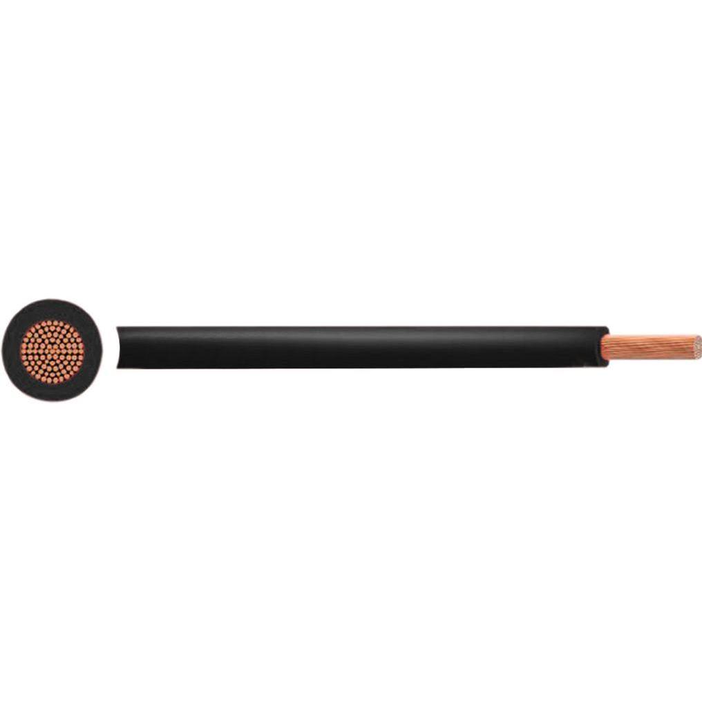 RND Electronics, Kabelleitung, Flexible Litze PVC, 0.5mm², Nur Kupfer, Schwarz, H05V2-K, 100m (100 m)
