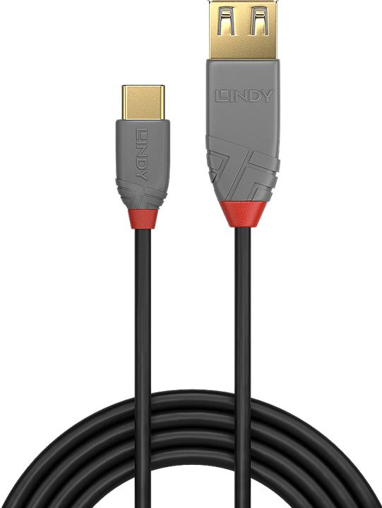 Immagine prodotto Lindy 0,15 m USB 2.0 Tipo C ad A Linea Anthra (0.15 m, USB 2.0)