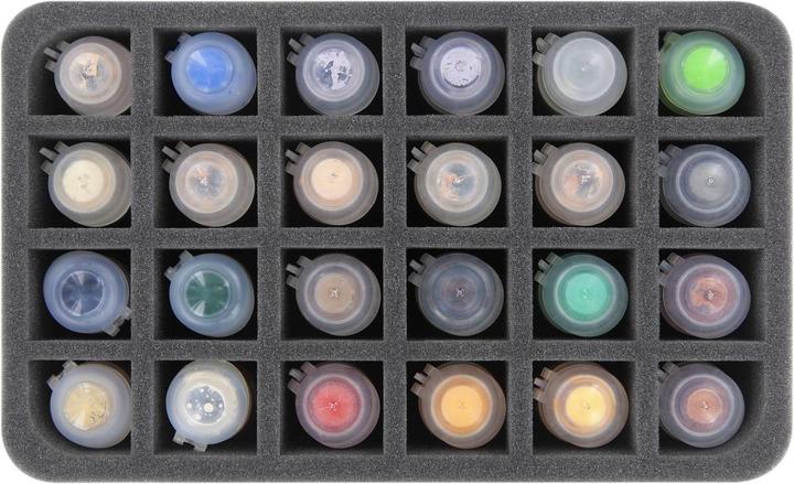 Produktbild Feldherr HS055WH47BO - Schaumstoffeinlage für Citadel Farbtöpfchen (12 ml) - 24 Fächer (Kunststoff, Schaumstoff)
