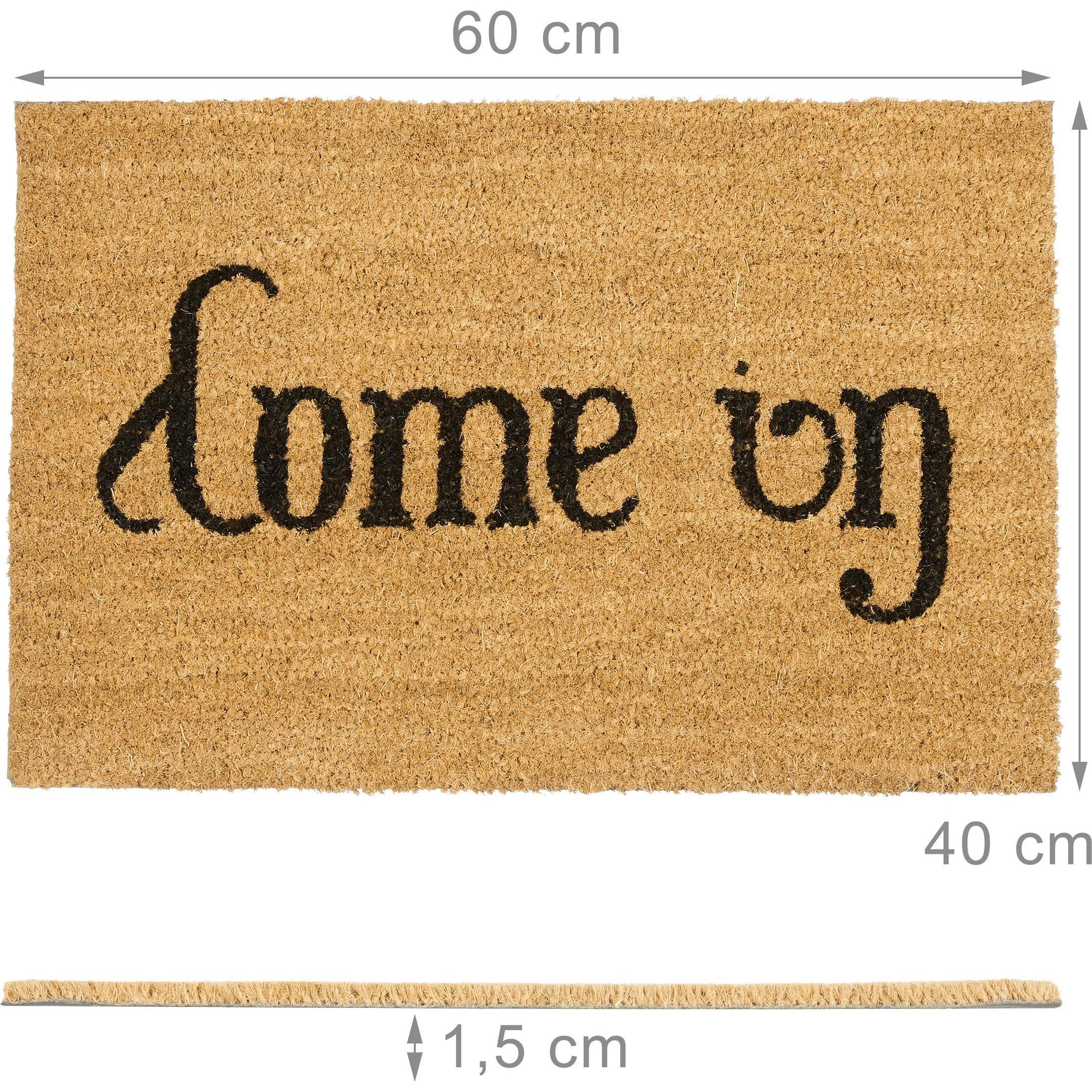 Thumbnail - Relaxdays, Fussmatte, Fussmatte Kokos (60 x 40 x 1.5 cm)