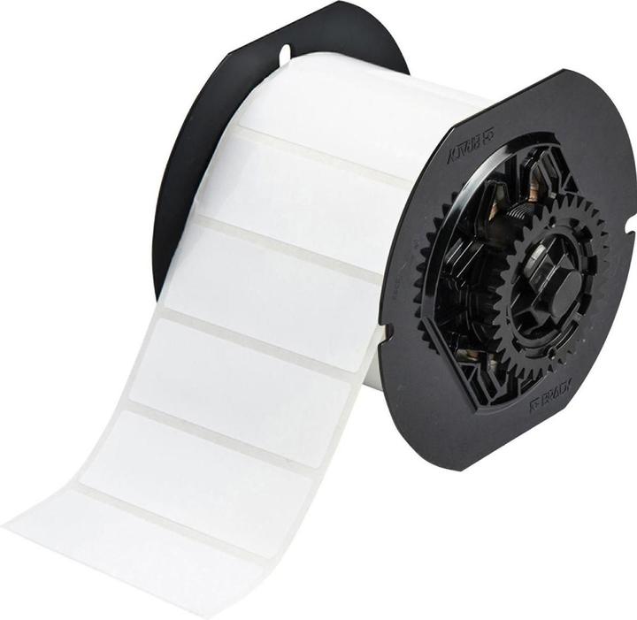 Brady B33-18-423, polyester, white, glossy, 76.20 x 25.40 mm, permanent (1500 E.) (76.20 mm)