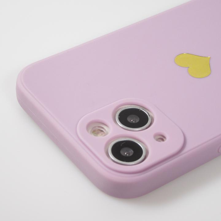 Actual product image PhoneLook Cover Silicone Mat Heart gold t (Apple iPhone 14)