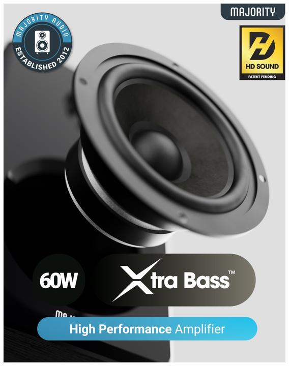 Produktbild Majority D40 Aktiv Regal-Lautsprecher (1 Paar, 60 W)