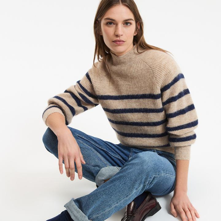 Produktbild La Redoute Collections Streifenpullover Signature ARISTIDE mit Alpakawolle (M)