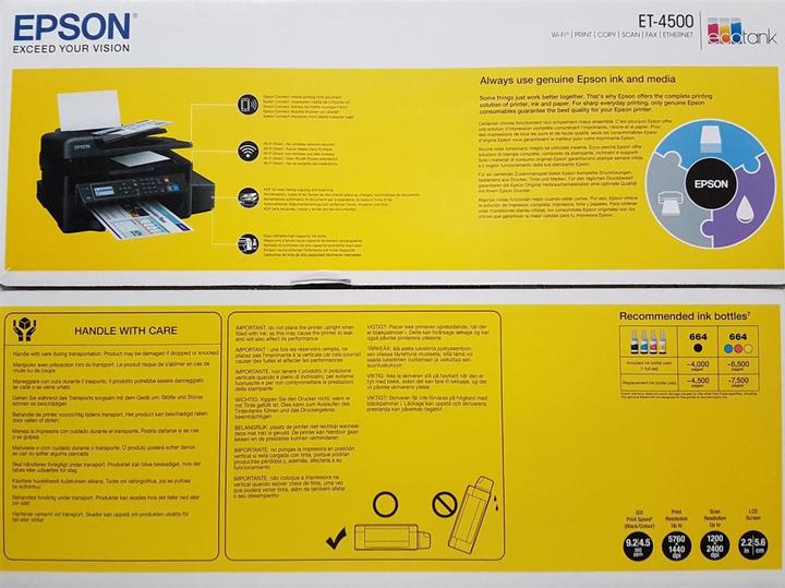 Actual product image Epson ET-4500 EcoTank (Ink tank, Colour)